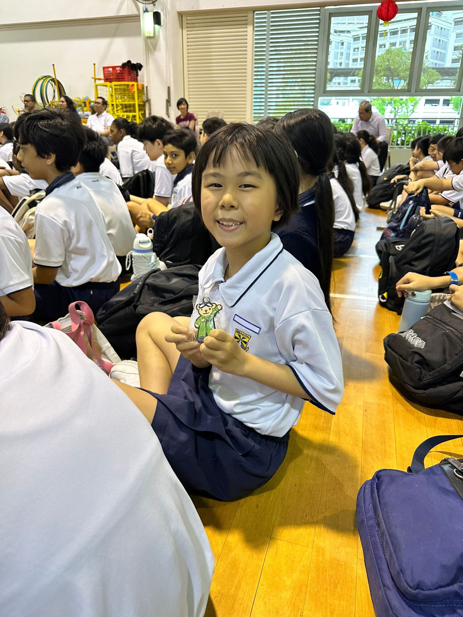 Students received special stickers for their great enthusiasm and active participation